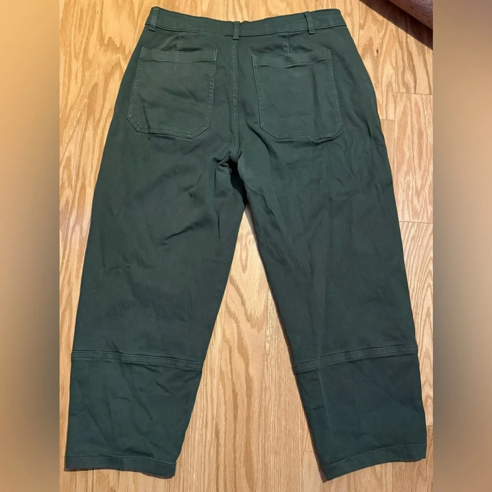 Everlane Women's The Utility Barrel Pant - Dark Forest Size 14 - Picture 3 of 5